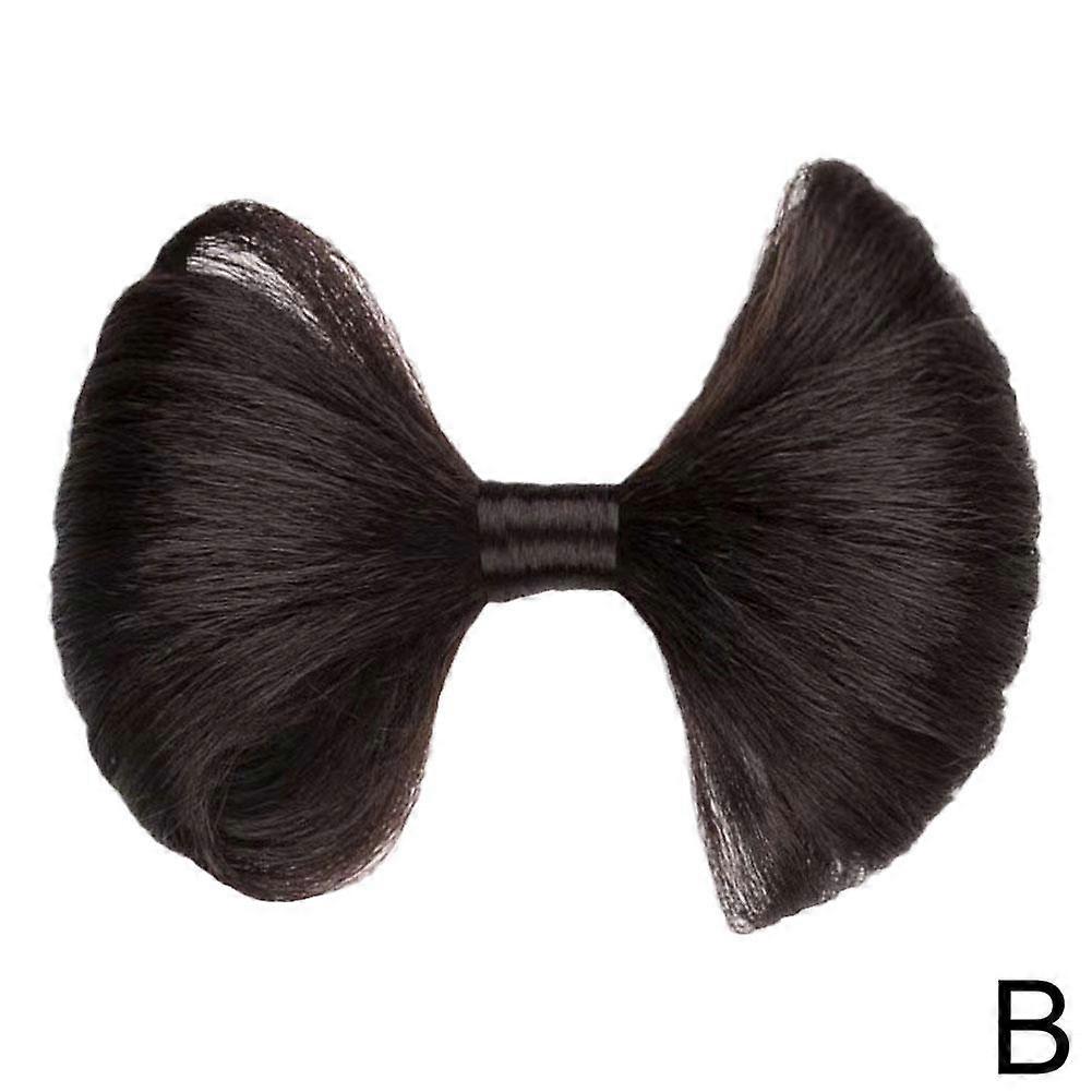 Marrone e nero (B)$Bow forcina nodo per bellezze femminili, forcina crocchia pigra simulata, capelli soffici Hanfu stile antico