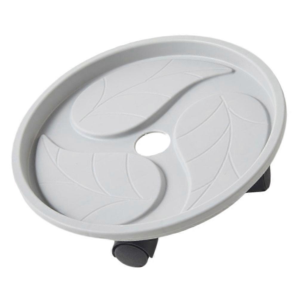 قاعدة وعاء نباتات بلاستيكية سميكة مع عجلات قابلة للدوران ، حامل صينية زهور متحركة مستديرة للحديقة ، مزارعون ثقيلون ، رمادي