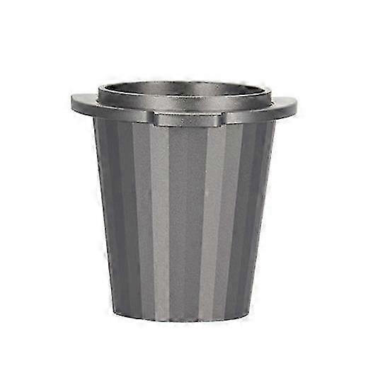 Rostfreier Espresso-Dosierbecher für Siebträger - Kleines Fassdesign - Grau