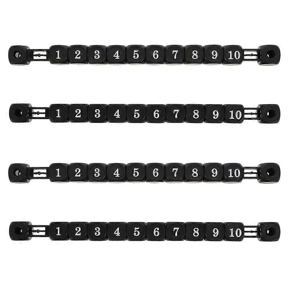 4pcs Professional Game Score Indicators Versatile Score Keepers Plastic Scorekeepers (Black)