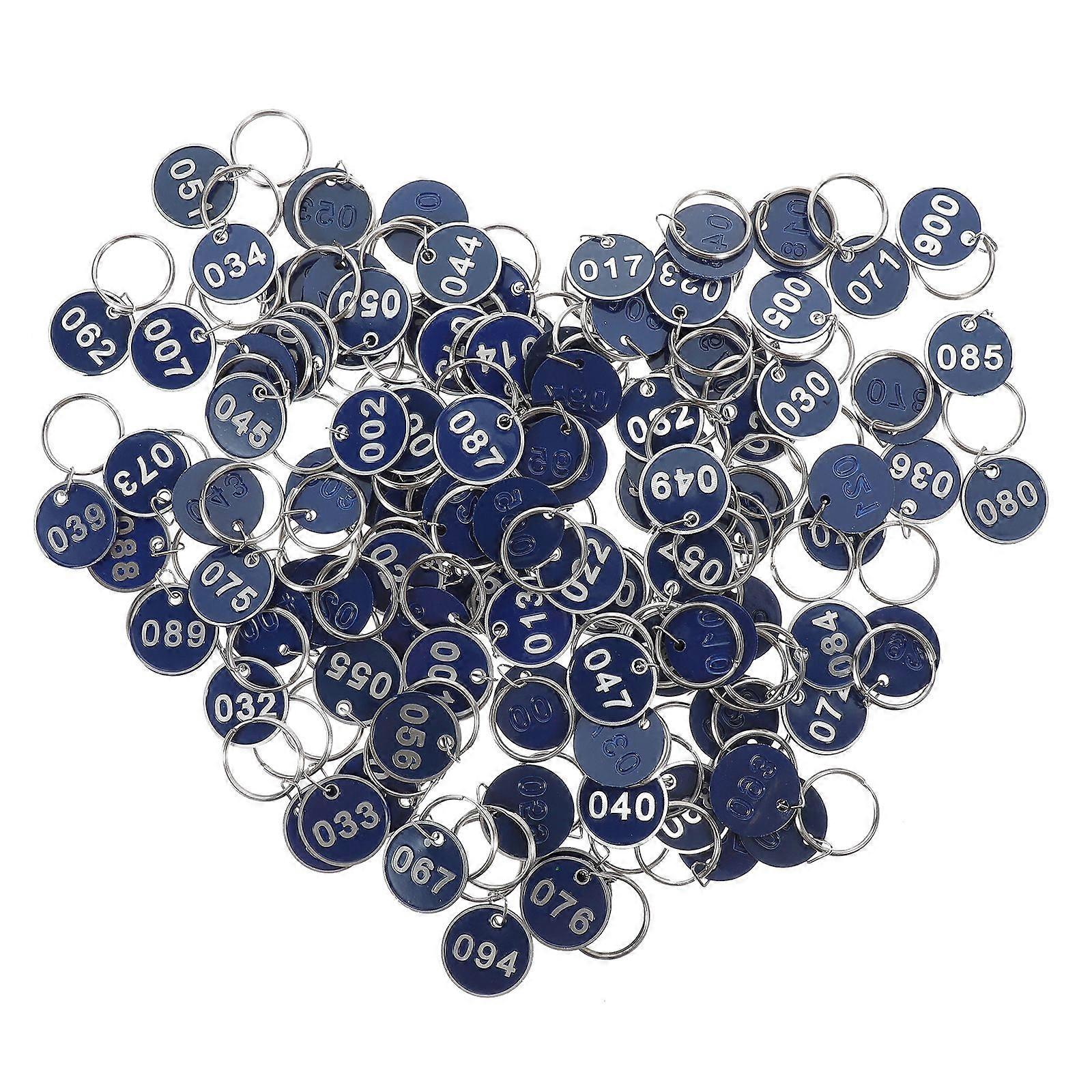 100Pcs Creative Numbered ID Tags Key Chain Numbered Storage Tags for Sauna