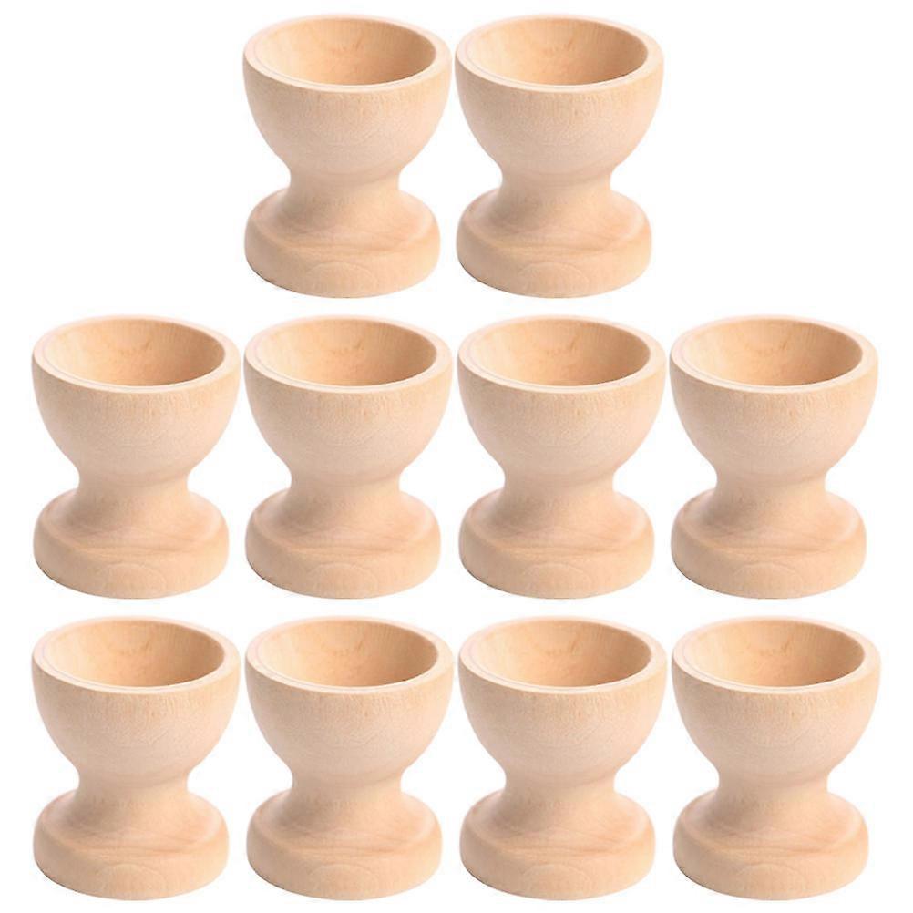 Unfinished Wooden Egg Holders DIY Hand Painted Easter Craft Cups for Festive Parties & Creative Decor Projects – Safe, Easy to Clean, 10pcs Set