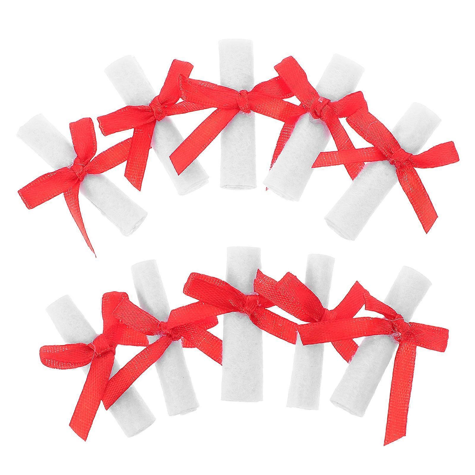 10pcs Mini Graduation Certificates for Doll Accessories – Charming Blank Props for Compact Celebration & Keepsake Gifts