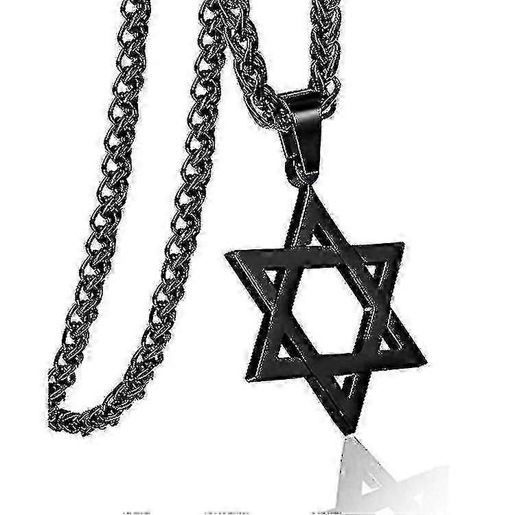 Mens Star Of David Necklace - 22 Polegadas