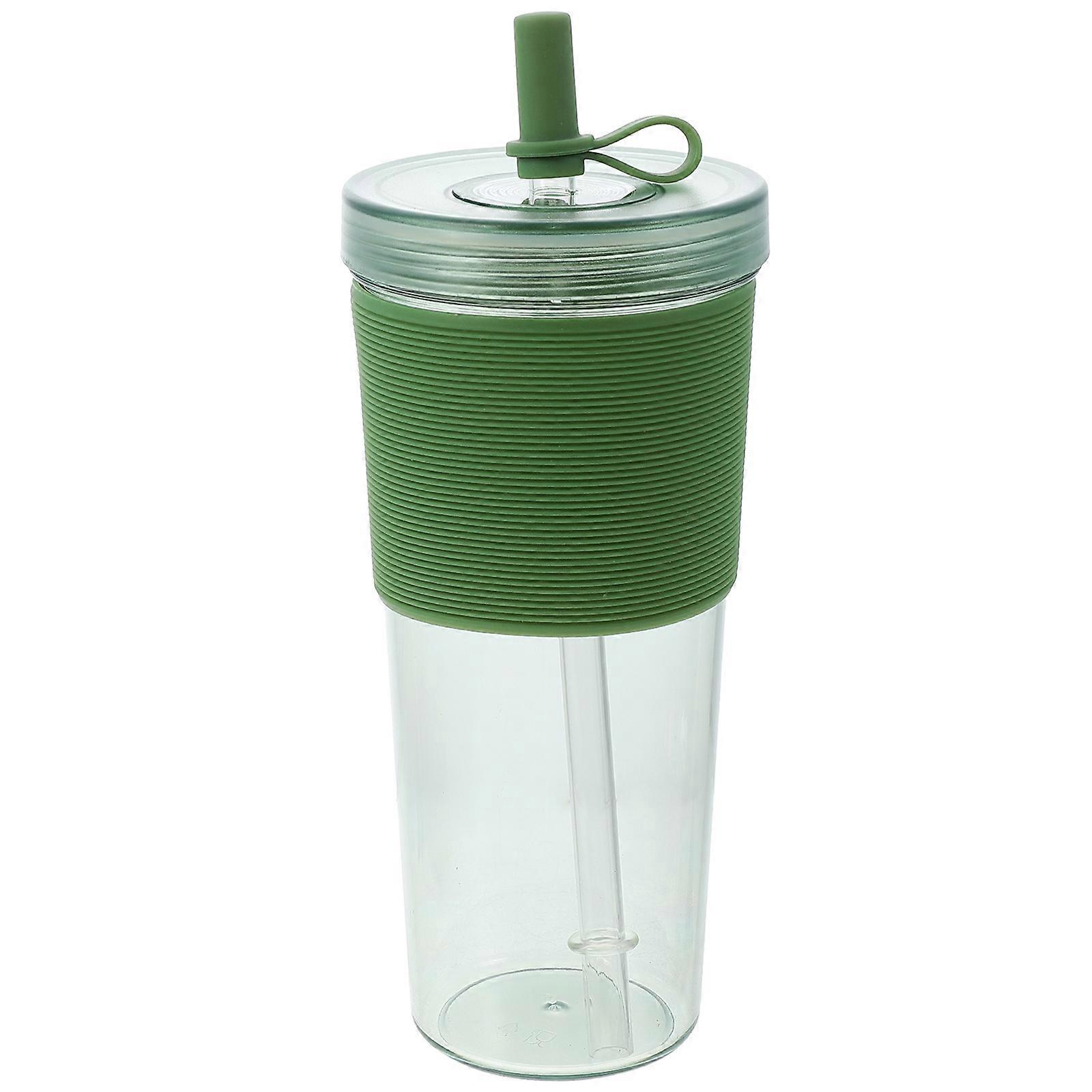 Large Straw Water Cup Portable Water Bottle With Temperature Retention For Family Use 26X10CM 1Pcs