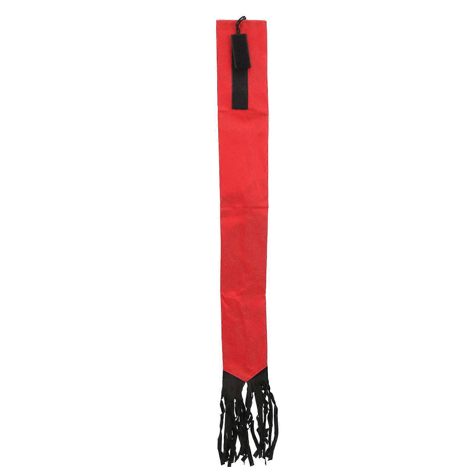 Tail Bag Fabric Breathable Tail Protection Guard with Fringes for Riding Shows and Mud Work 7.5 x 70 cm red