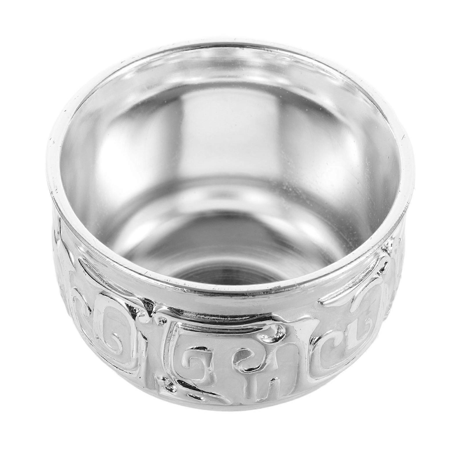 Small Liquor Cup Silver Alloy Reusable Drink Cup with Convenient Portability for Storage