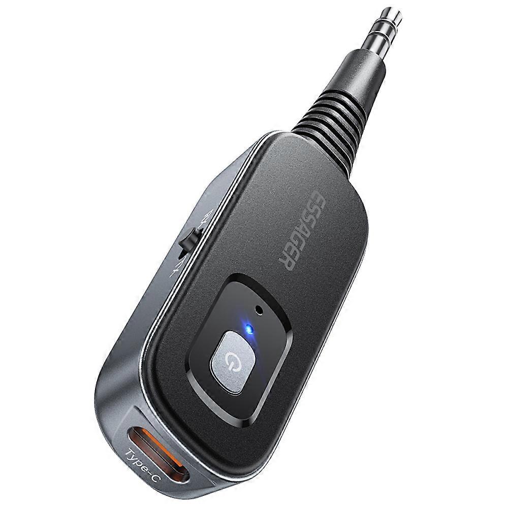 ESSAGER EBT51-LX0G-P Car Audio Bluetooth-compatible Transmitter Receiver 3.5mm Aux Adapter for Speak