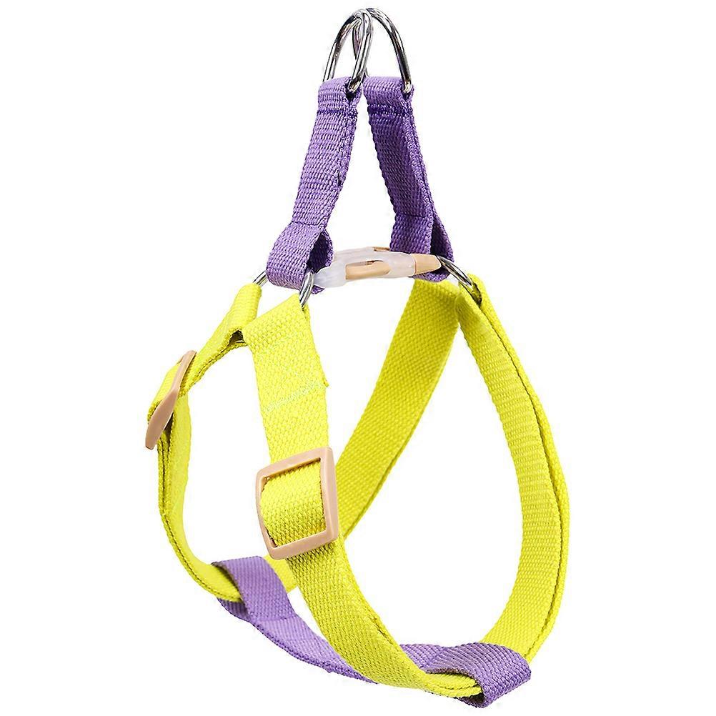 Purple Adjustable Dog Harness with DBuckle for Pet Use Polyester Cotton Small to Large Dogs
