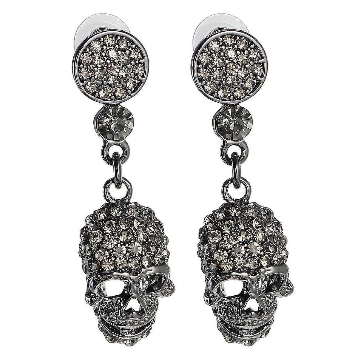 Here's a polished and engaging product description for your **Halloween Skull Earrings**:

 

🎃 **Halloween Skull Earrings – Exaggerated Retro