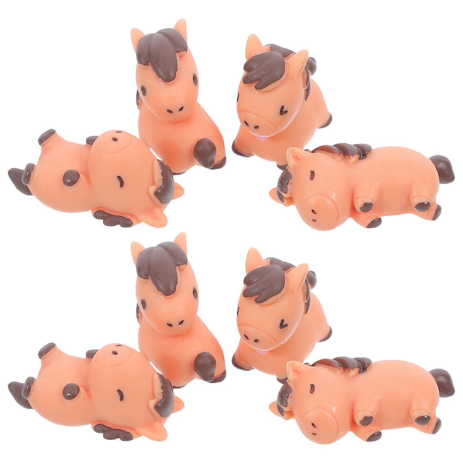 8pcs Realistic Resin Horse Figurines – Small Animal Sculptures for Home Decor, DIY Crafts & Desktop or Bookshelf Display – Ideal for Collectors and