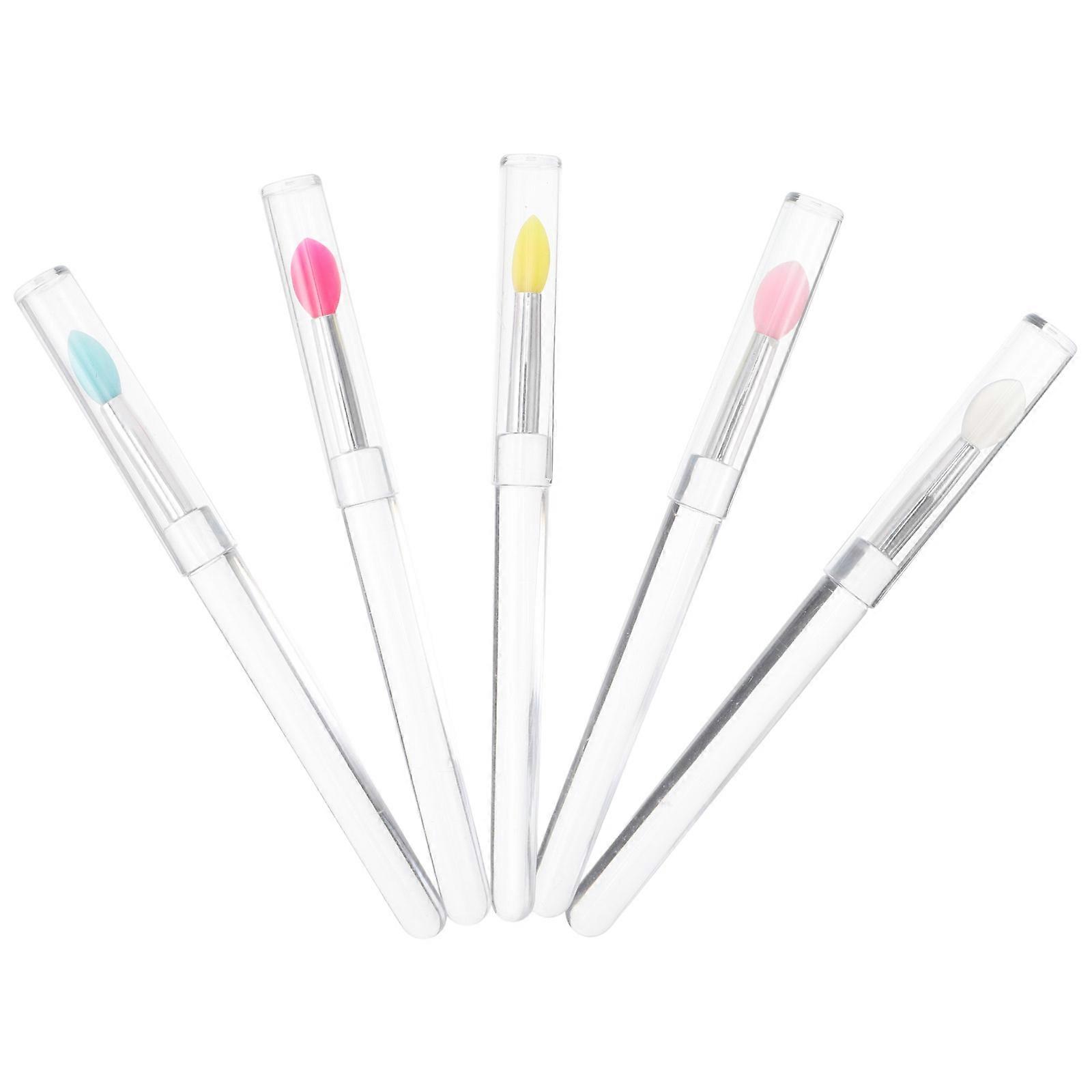 Silicone Brush Makeup Lip Blending Brush Home Use Transparent 5Pcs
