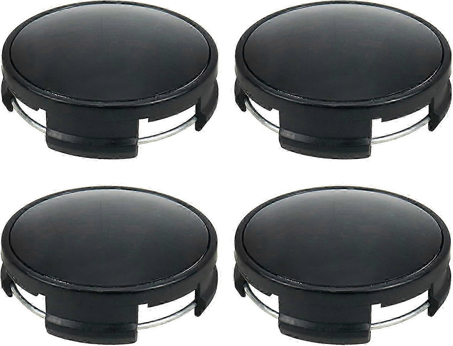 MKK 4 stuks plastic snap-in type wielnaafdop 62 mm buitendiameter en 60 mm binnendiameter voor auto's, zwart