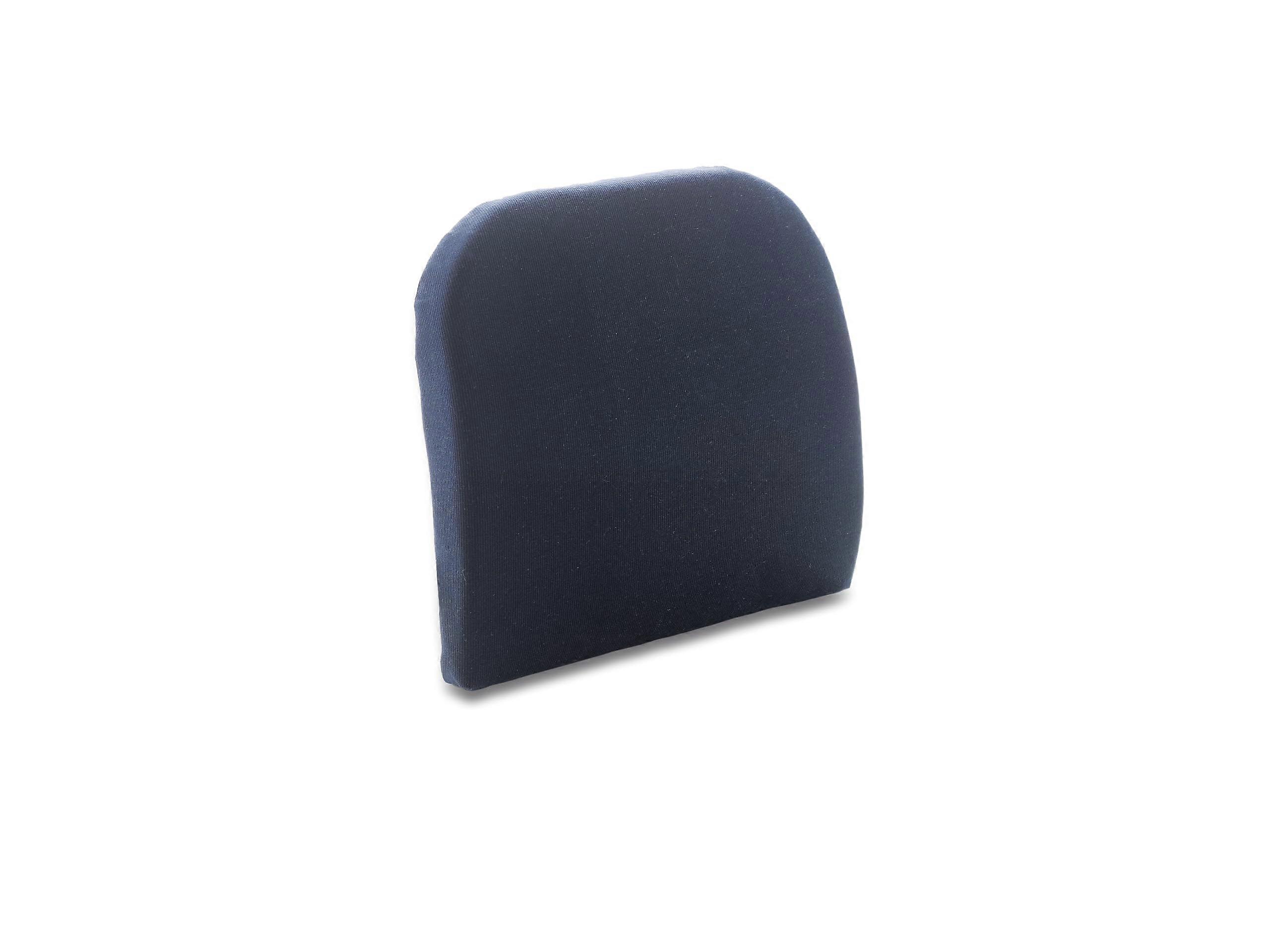 lumbar cushion, adjustable height, blue, size: 36 cm x 36 cm x 7 cm