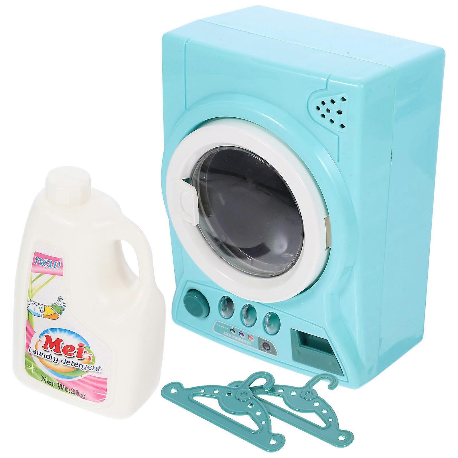 Toy Washing Machine Simulation Creative Appliance Toy for Children Square Shape Rosy Color 1Pack