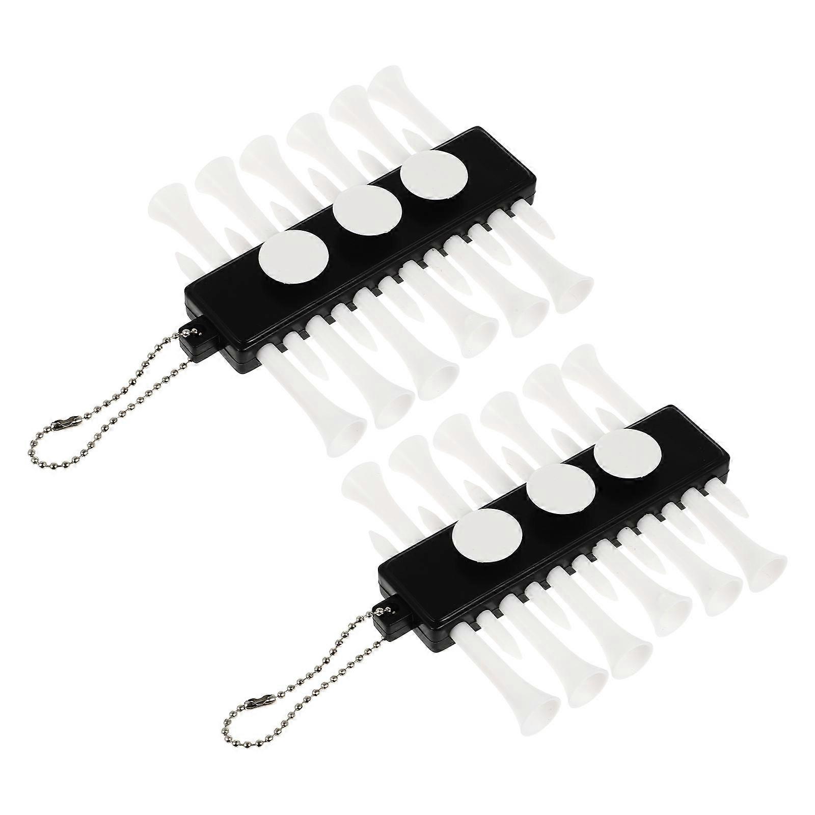 Golf Tee Hanger Lightweight Plastic Tee Holders Easy to Use for Golf Enthusiasts 2Pcs