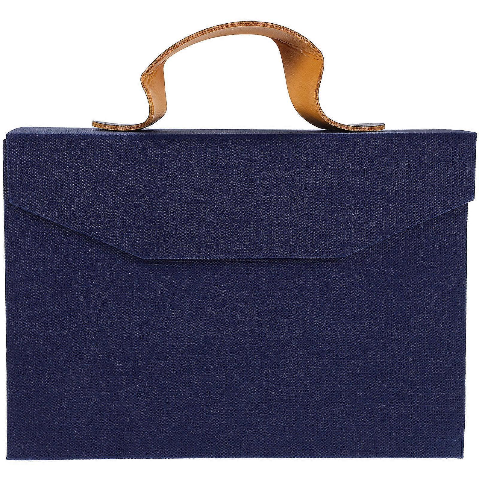Small Present Box with Handle Design for Mother's Day Favor Boxes Blue 18.00X13.00X6.50CM 1Pack