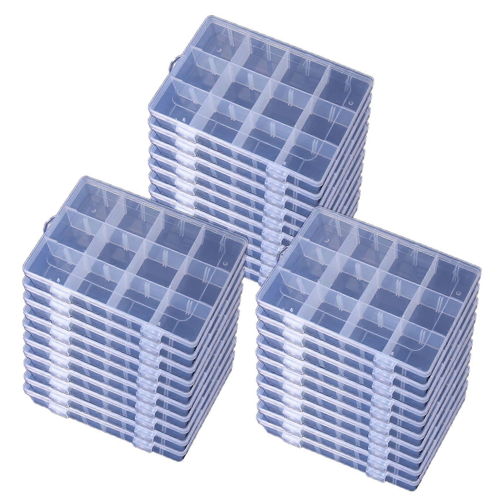 Spacious 12 Grids Jewelry Craft Container Elegant Clear Beads Organizers Convenient for Craft Enthusiasts Daily Use