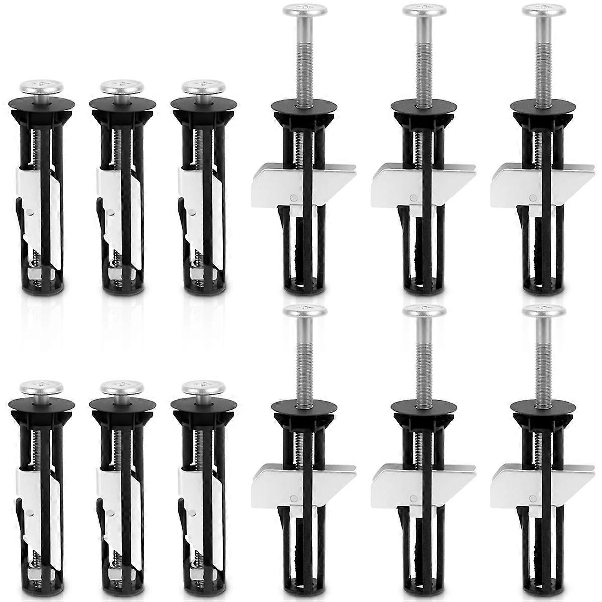 12Pcs Toilet Screws Replacement Kit, Universal Toilet Seat Bolts with Washer Screw Nut, Quick Firm