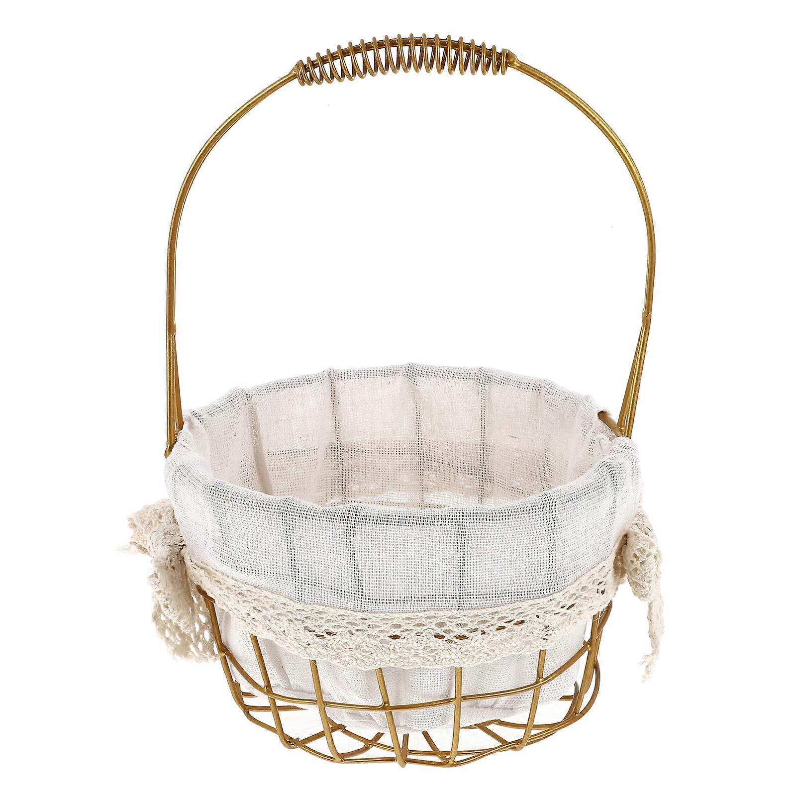 Girl Flower Basket Decorative Handheld Design Assorted Color 29.00X18.50X12.0CM Display present 1Pack