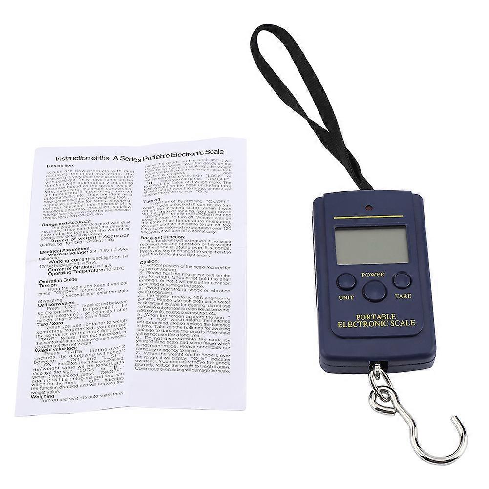 40kg/10g Portable Digital Electronic Scale with Hook