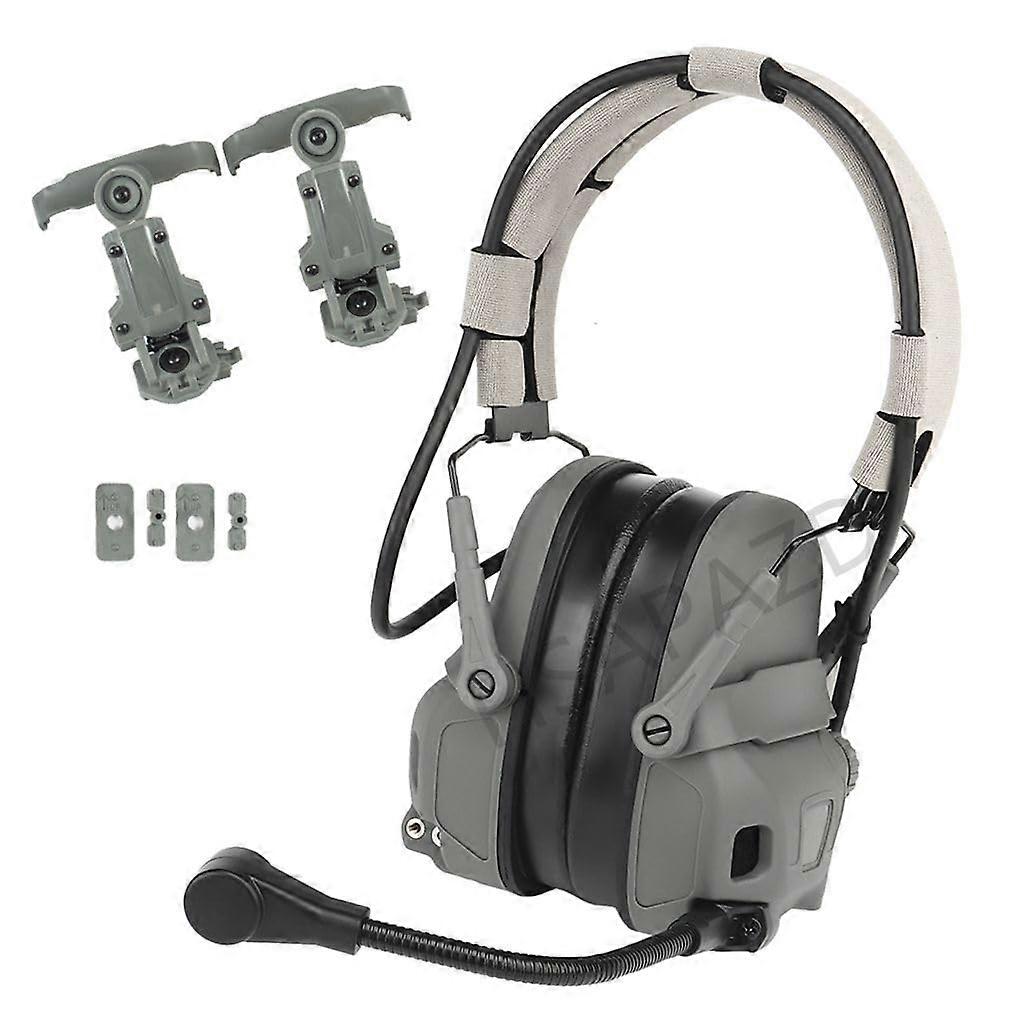 C III Noise Cancelling Tactical Headphones with Removable Headband, ARC Helmet Rail Mount for U94 PTT, Color G