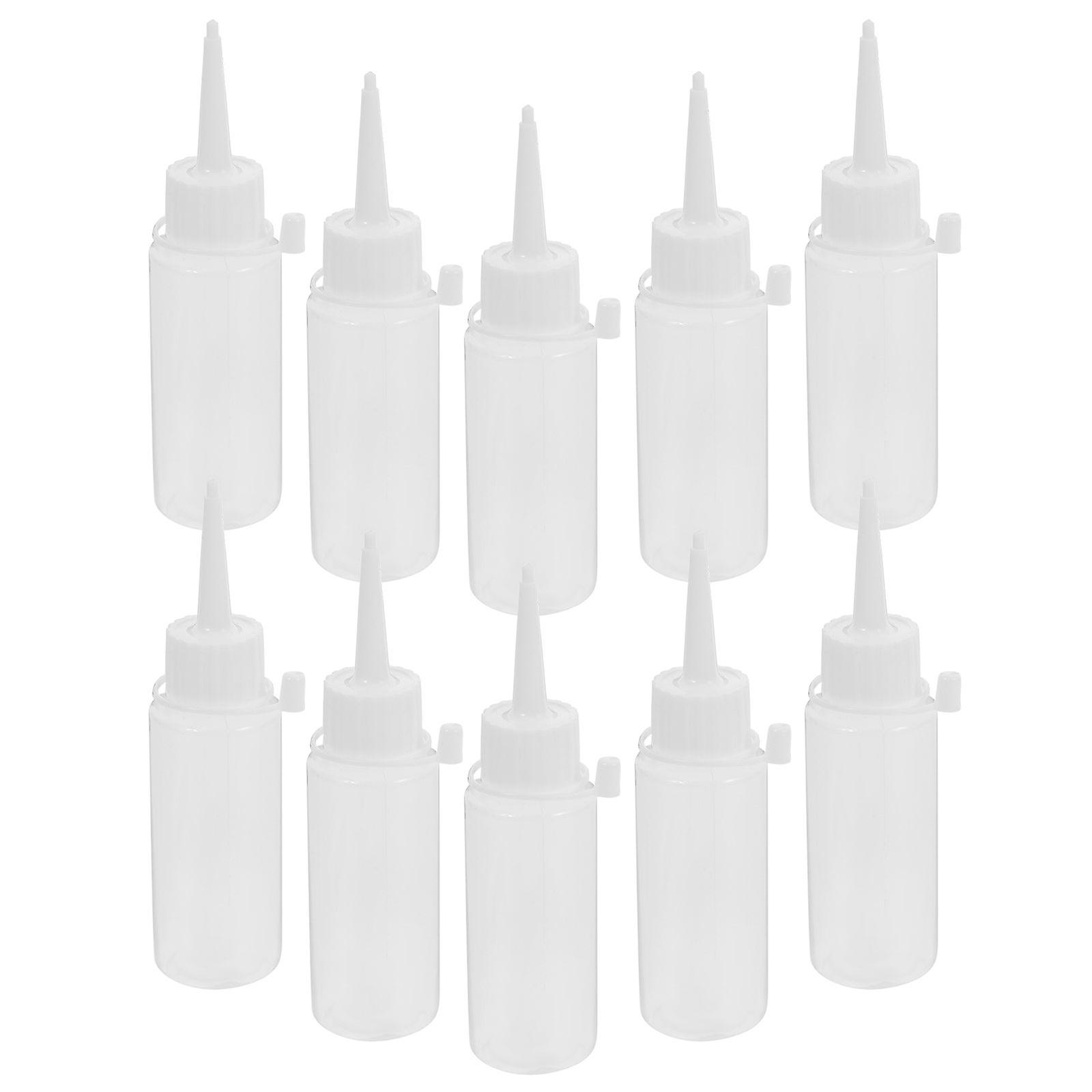 Clear Plastic Bottles With Applicator Tip 10pcs Squeeze Bottles Plastic Condiment Squeeze Bottles For Storing Acrylic Paint Pouring Glue Crafts Projec