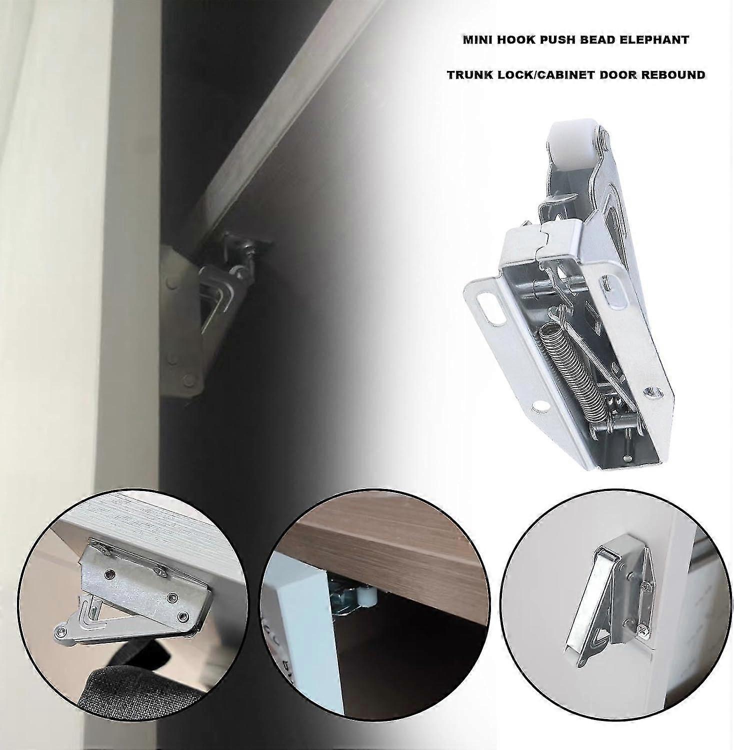 Automatic Spring Catch - Press to Open, 2pcs, Mini Latch with Screws