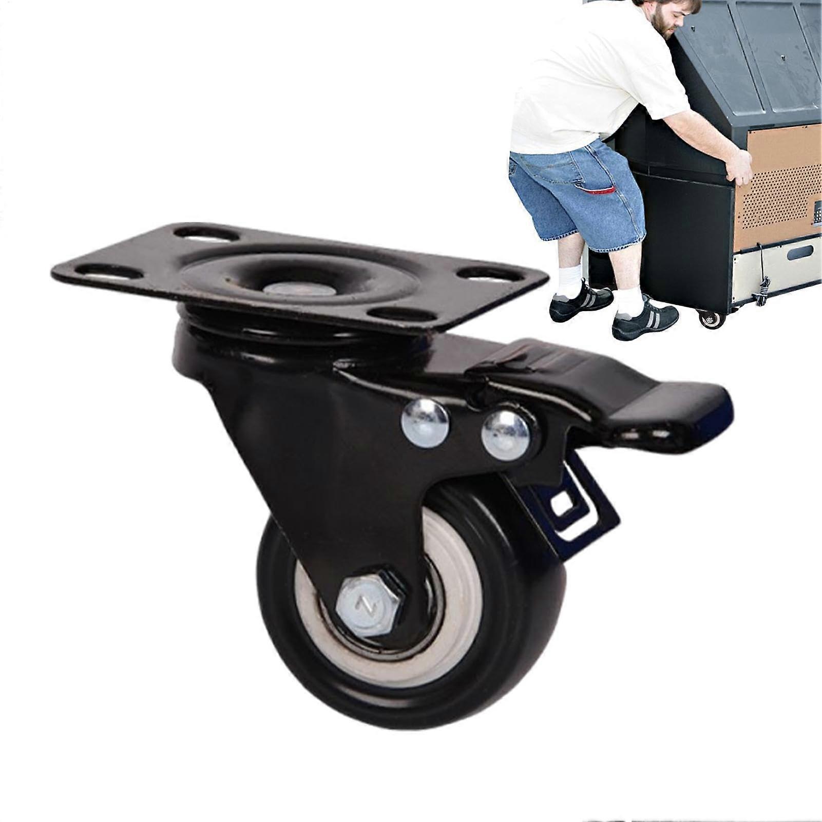 Caster wheels, heavyduty plate casters, multidirectional swivel casters with brakes.