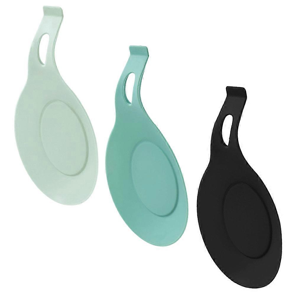 Silicone Tabletop Spoon Rest Spatula Holder for Restaurant Keep Table Clean Temporary Spoon Placement 3Pcs