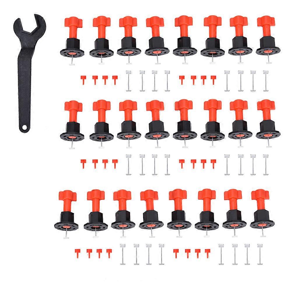 24Pcs Tile Leveler with Replaceable Steel Needles and Leveling System Locator, Comes with 1Pc Wrench - Ideal Flooring Tool