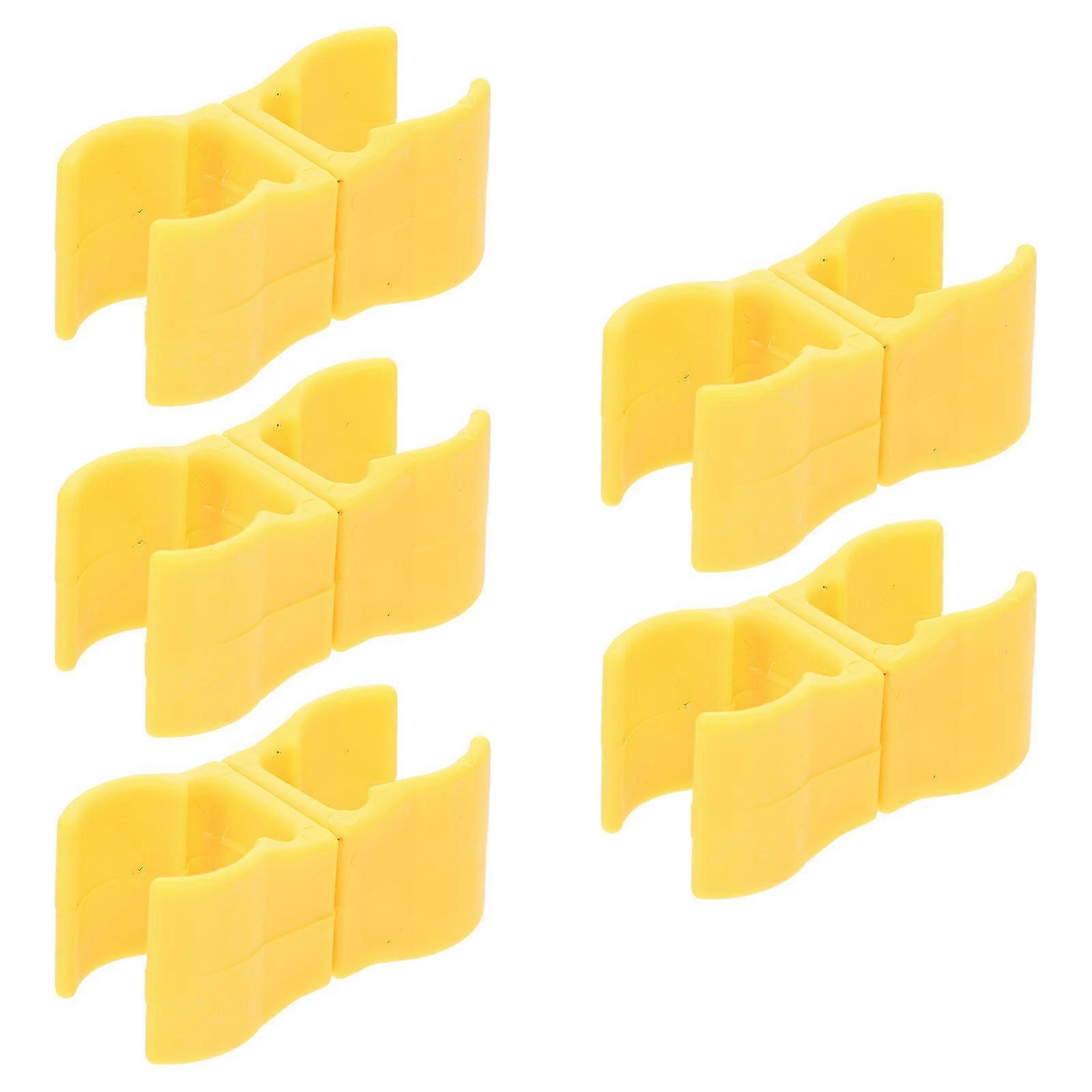 Dog Training Ring Fixer Accessory Clip Shape Orange 5.8X2.7X2.7CM 5PCS Fixing