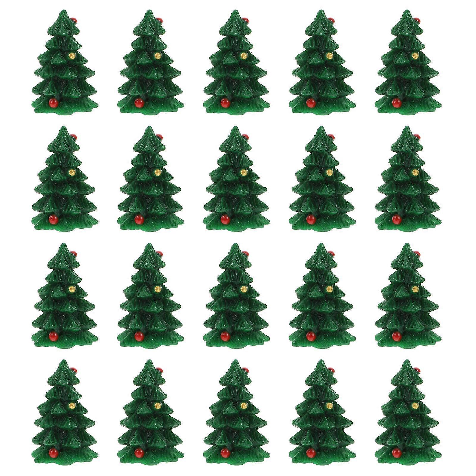 Resin Charm Christmas Tree Shaped Diy Craft Projects For Home Decorations And Mobile Phone Case 20Set