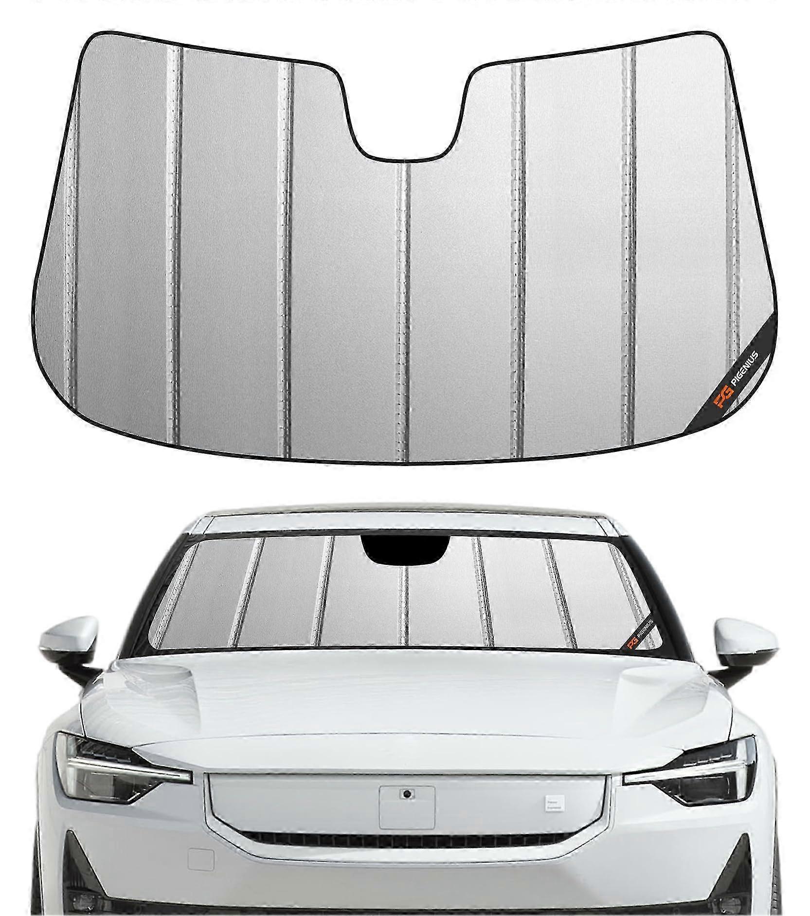 Polestar 2 Windshield Sun Shade - UV Blocking Foldable Dashboard Protector for Front Window