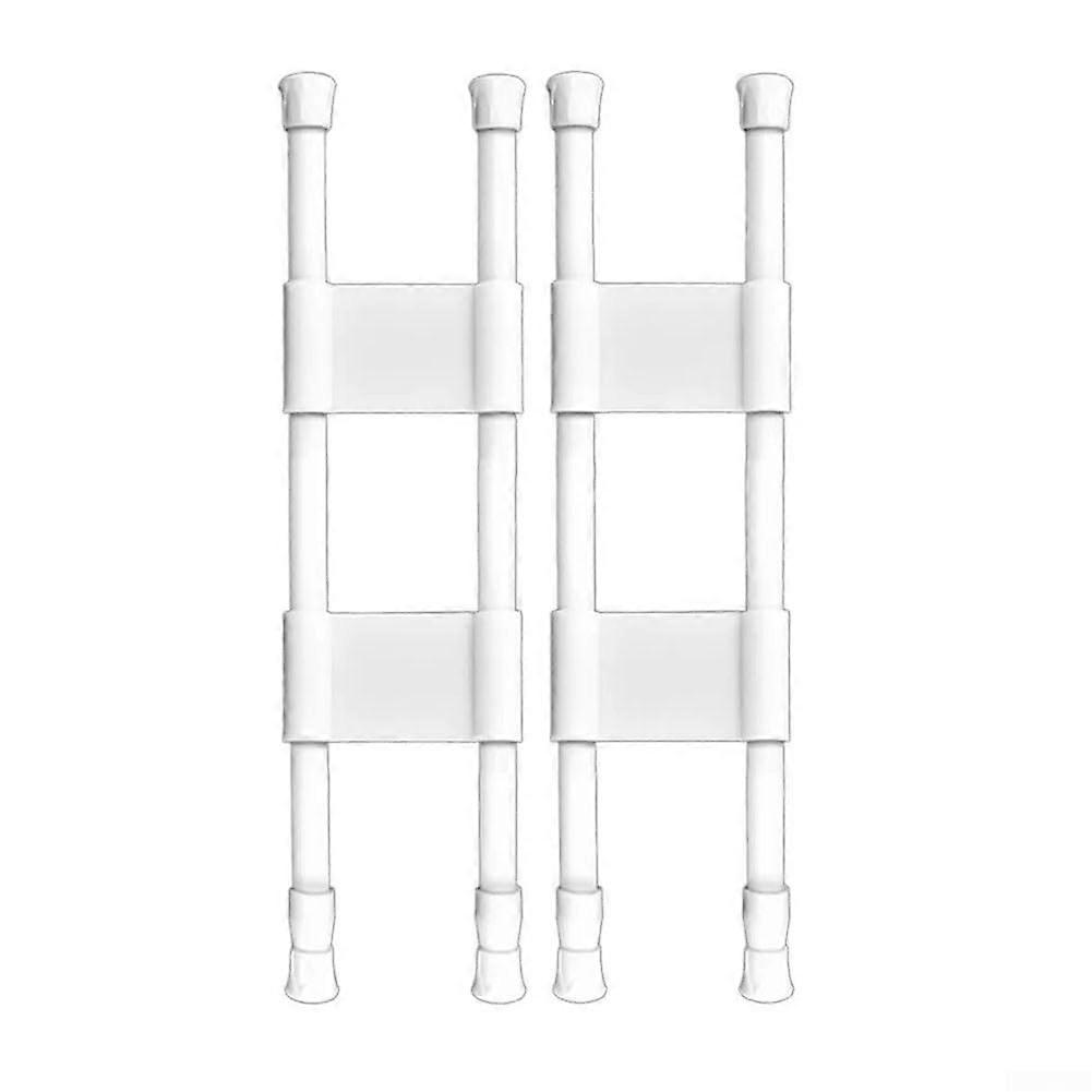 Essential RV Accessory Set with 2 Adjustable Bars for Stability and Tidy in the Fridge (White, 4070cm) white 4070CM