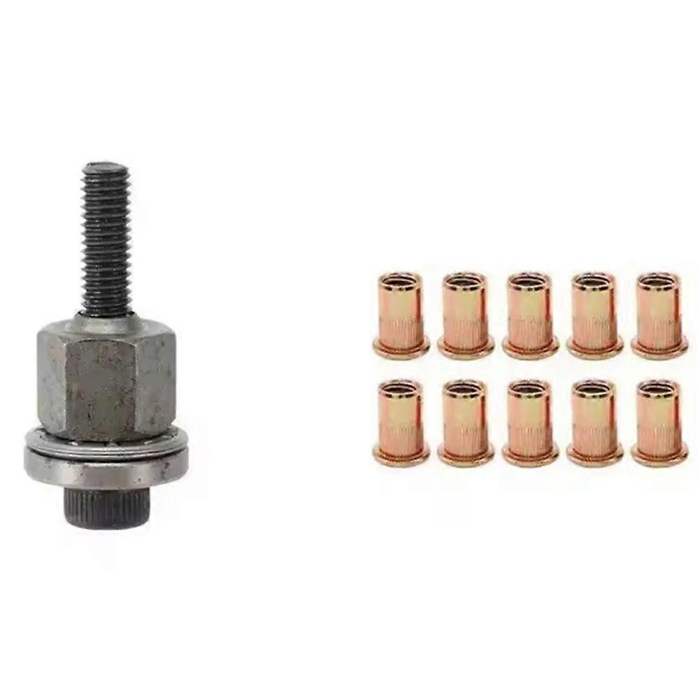 Manual Rivet Screw Riveter Rivet Nut Tool Adapter Metal License Plate Simple Installation 11pcs M6