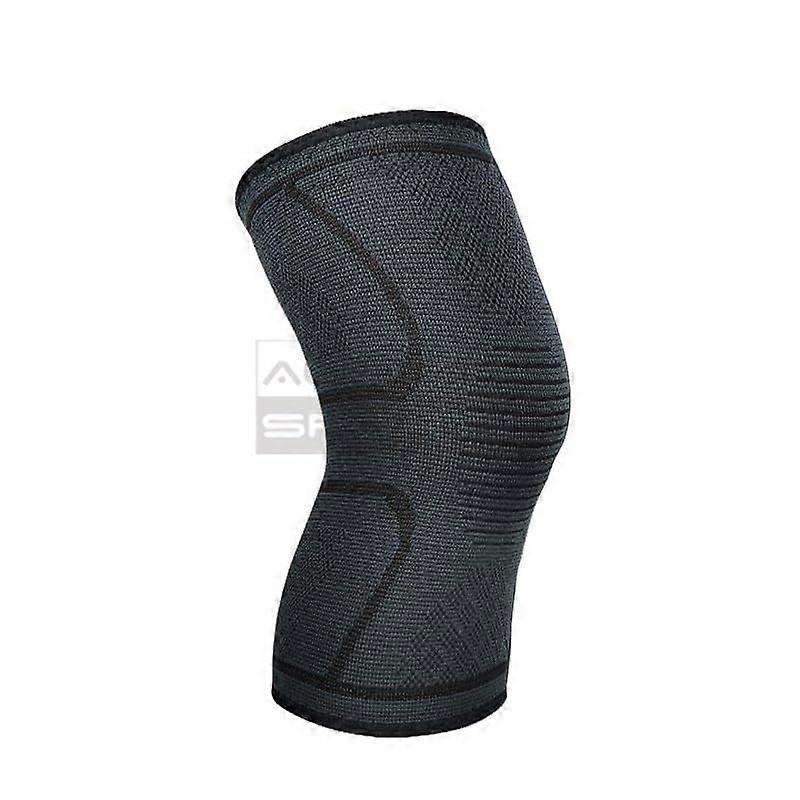 Knieschoner Knee Compression Sleeve With Straps For Running Basketball Squats Fitness - Size M Black 1 Piece