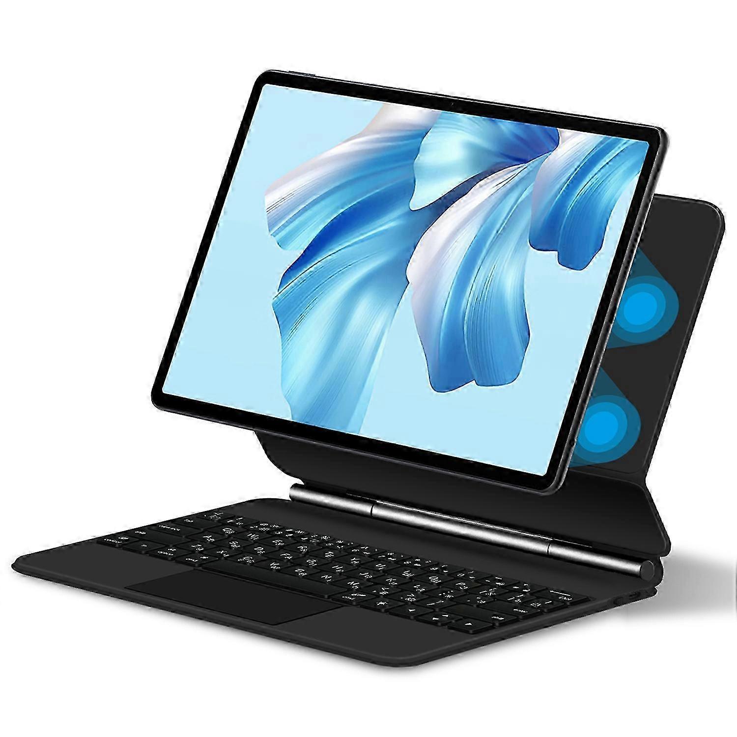Type A Magnetic Bluetooth Keyboard for a Certain Brand MateBook E Go (Russian) + Adjustable Stand Leather