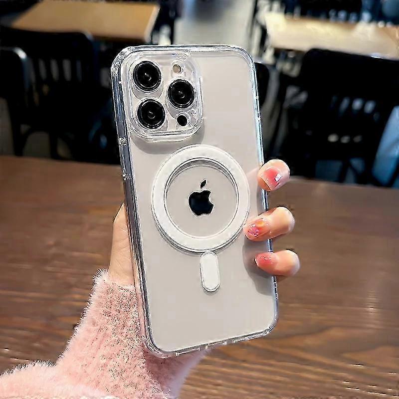 Clear Acrylic Shockproof Case Compatible with Certain Brand for iPhone Models 11 to 16, MagSafe Wireless Charging Ready