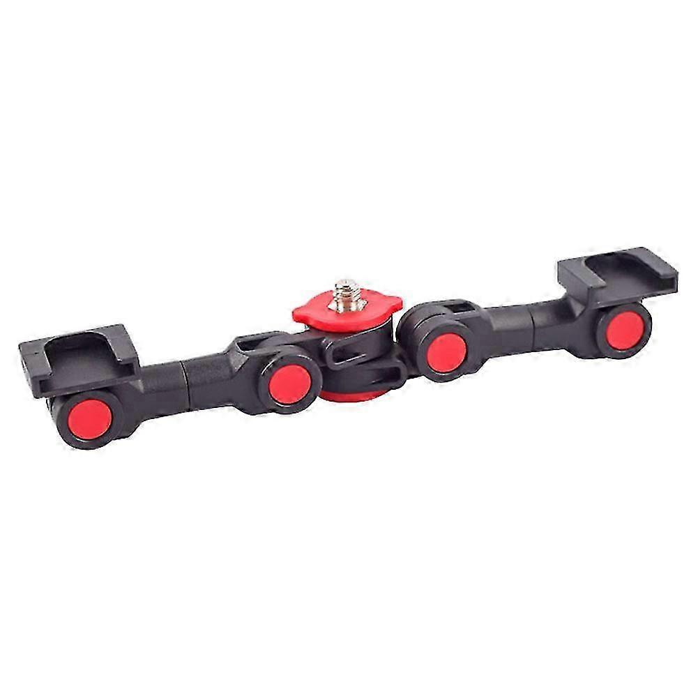 Rotatable Cold Shoe Mount Adapter with Phone Cold Shoe Extension Bar Bracket for Camera and LED Lighting