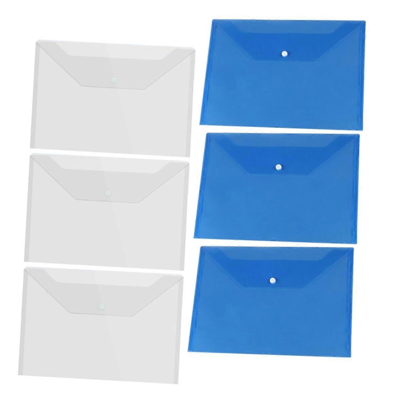 6 pieces transparent document organizers, stationery folders, file boxes, foolscap folders