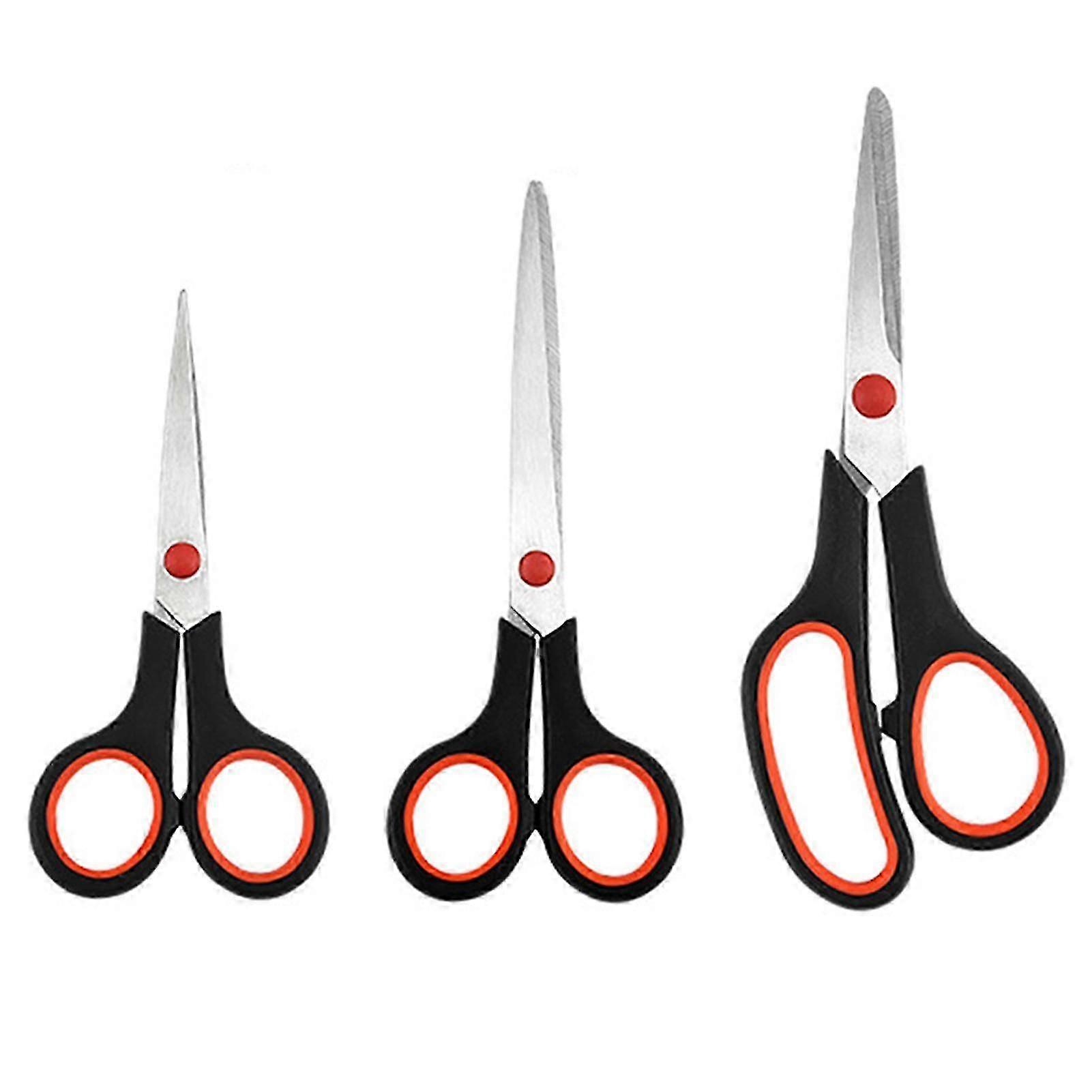 3pcs Stainless Steel Scissors Kit Portable Universal Sharp Scissors For Office Kitchens-M