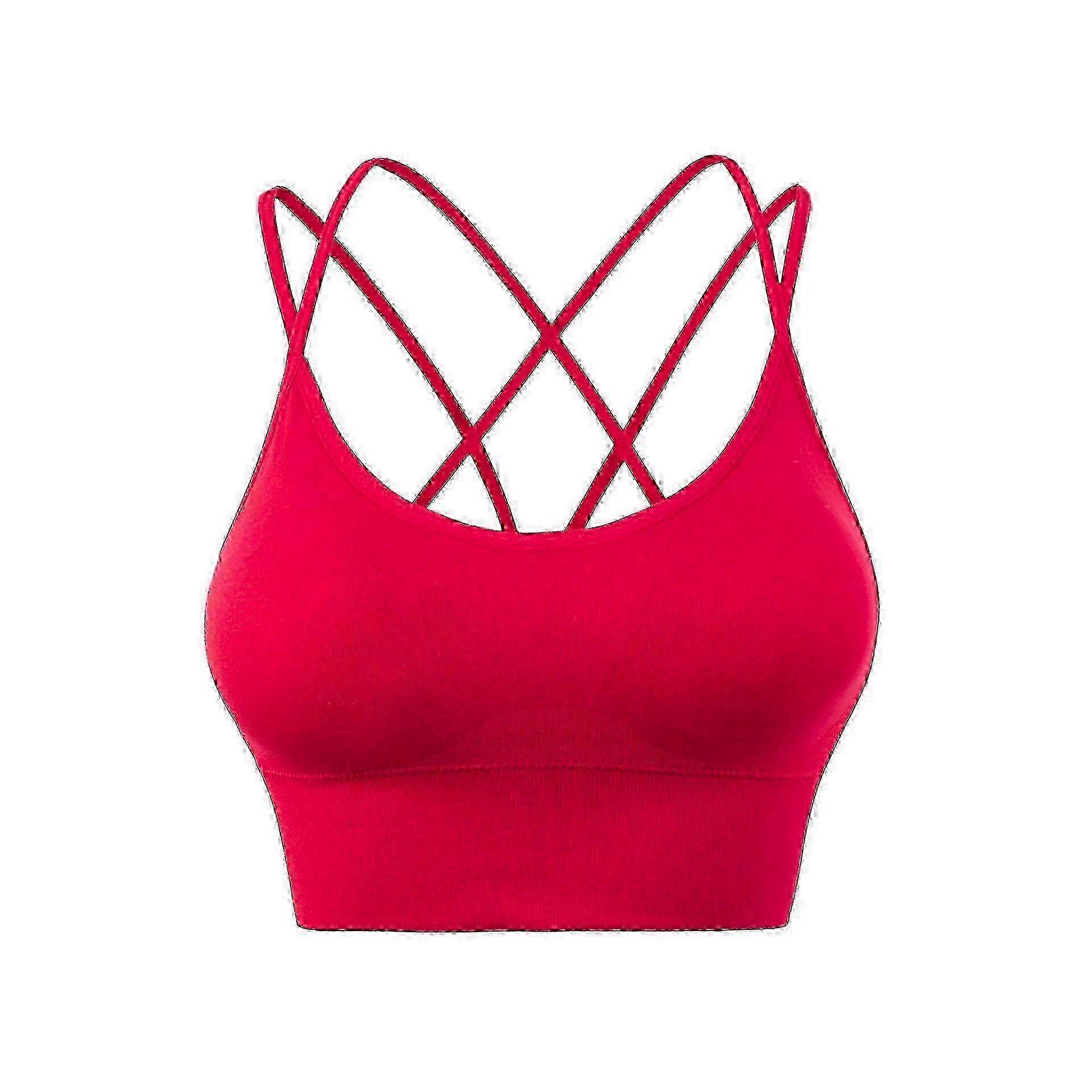 Beautiful Back Yoga Sports Bra with Thin Straps, Quick Dry, Shockproof, Suitable for Large Sizes