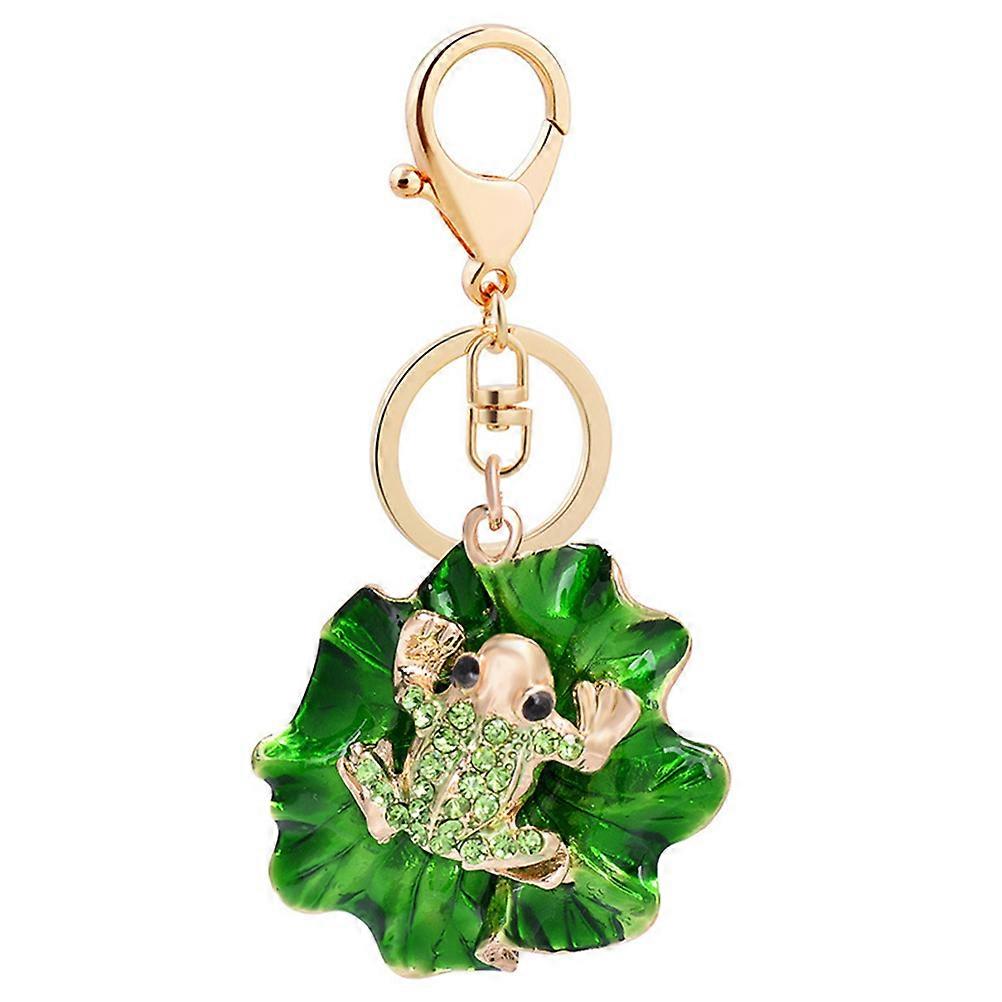 Creative Alloy Key Chain with Frog Leaf Design – Durable and Unique Keyring for Keys, Handbags, and Bag Decoration