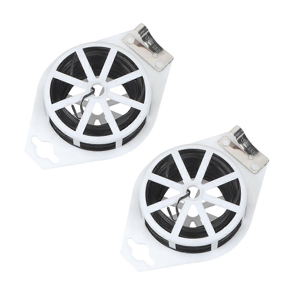 Garden Tie Garden Plastic Binding Wire for Securing Plants 2Pcs Black