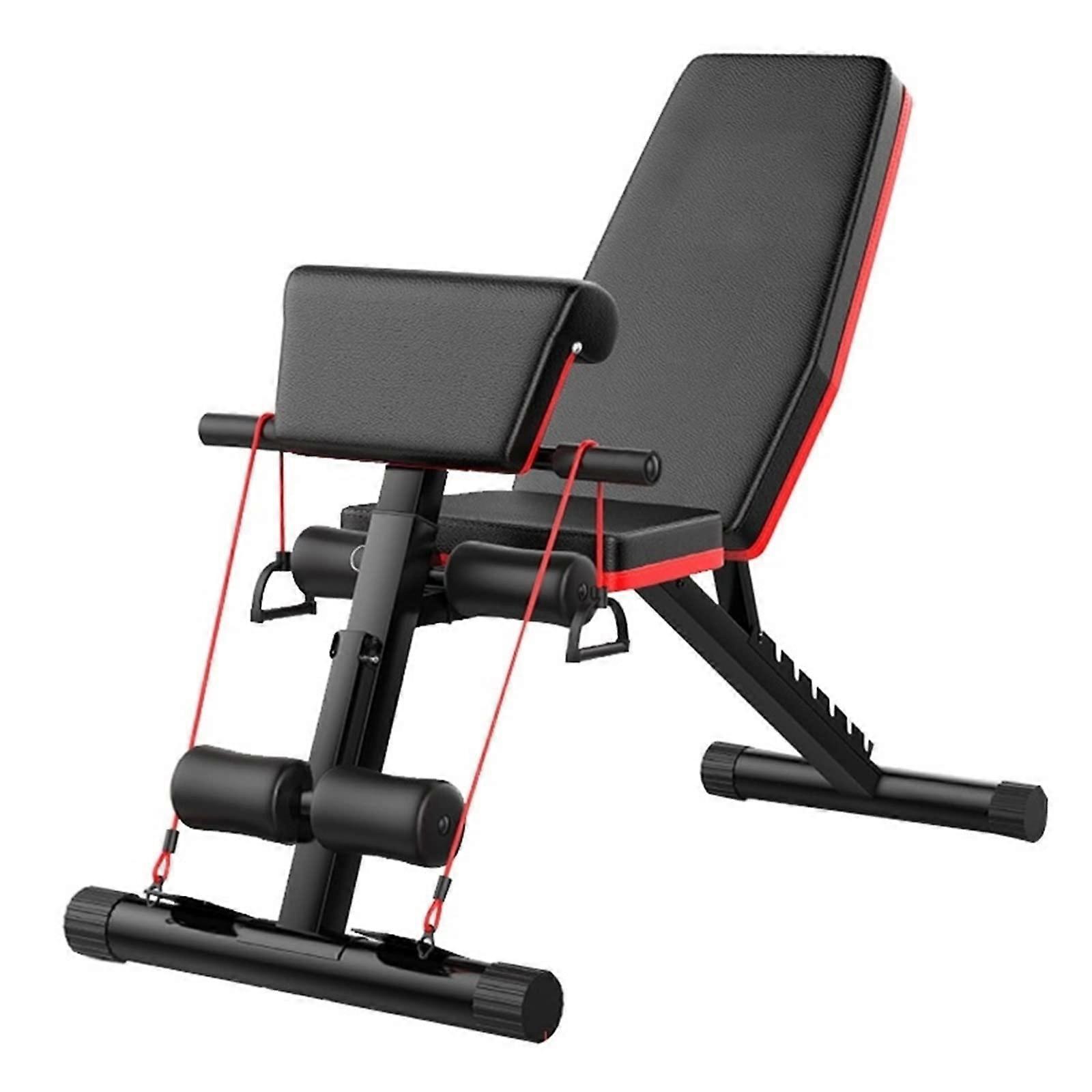 Folding Weight Bench Press, Adjustable Backrest, Multifunctional Fitness Stool