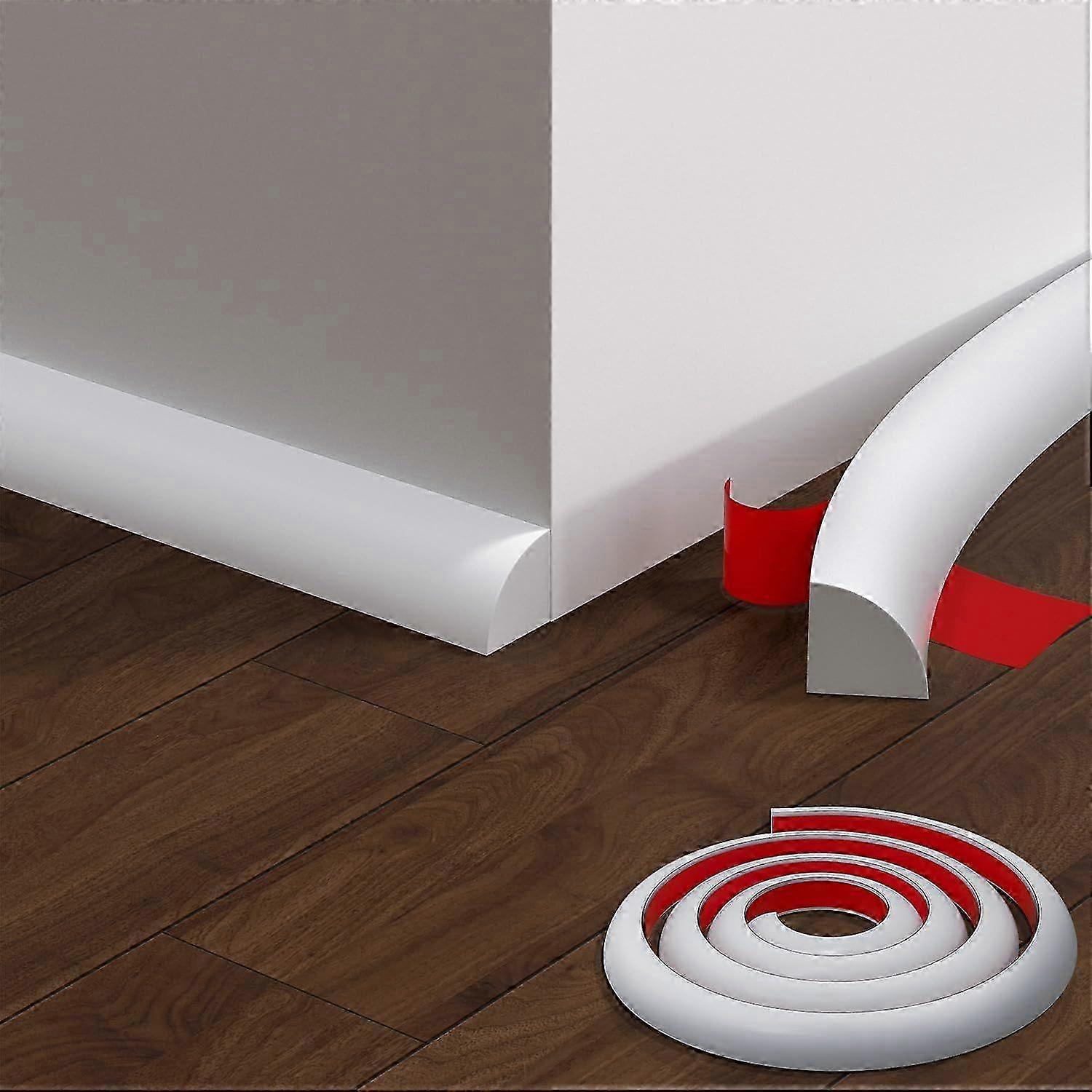 Moulure en caoutchouc quart de rond flexible autocollante de 158 pouces