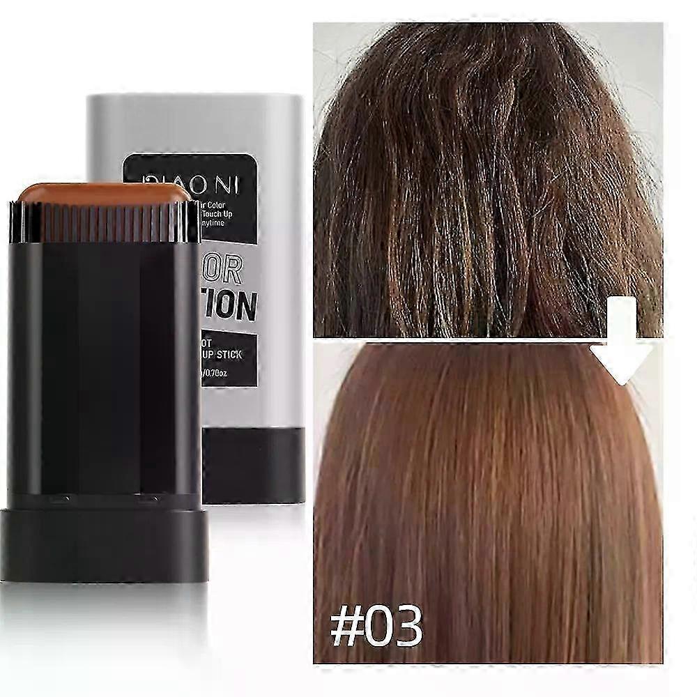 Portable Hair Color Touch-Up Stick with Comb, 2-In-1 Hair Dye Comb Stick, Waterproof And Sweat-Proof