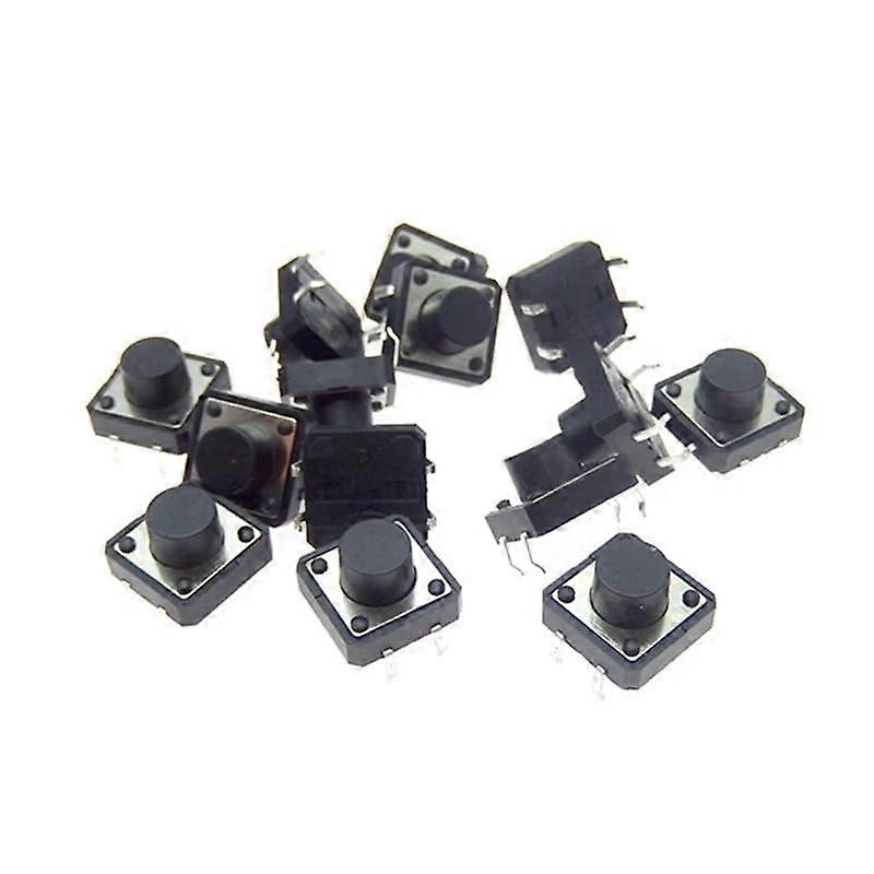 12X12x7.5mm 4PIN DIP Tact Push Button Switches 20PCS Light Touch Tactile Switches for Electronic Projects