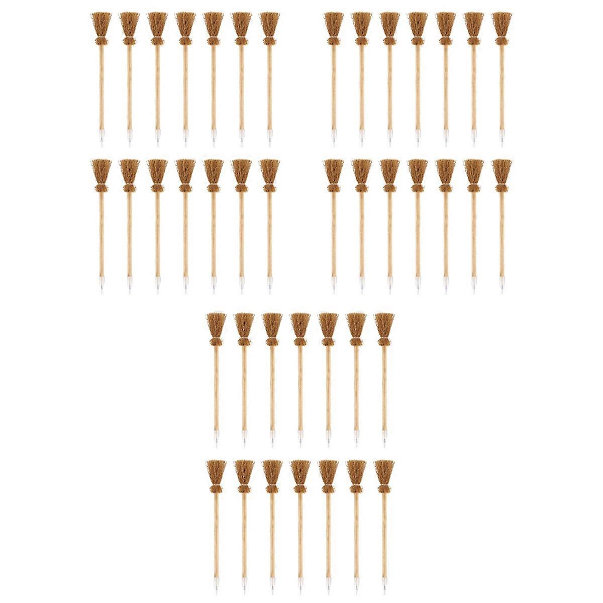 14PCS Witch Broom Stick Pencils Halloween Wizard Wand Pencils